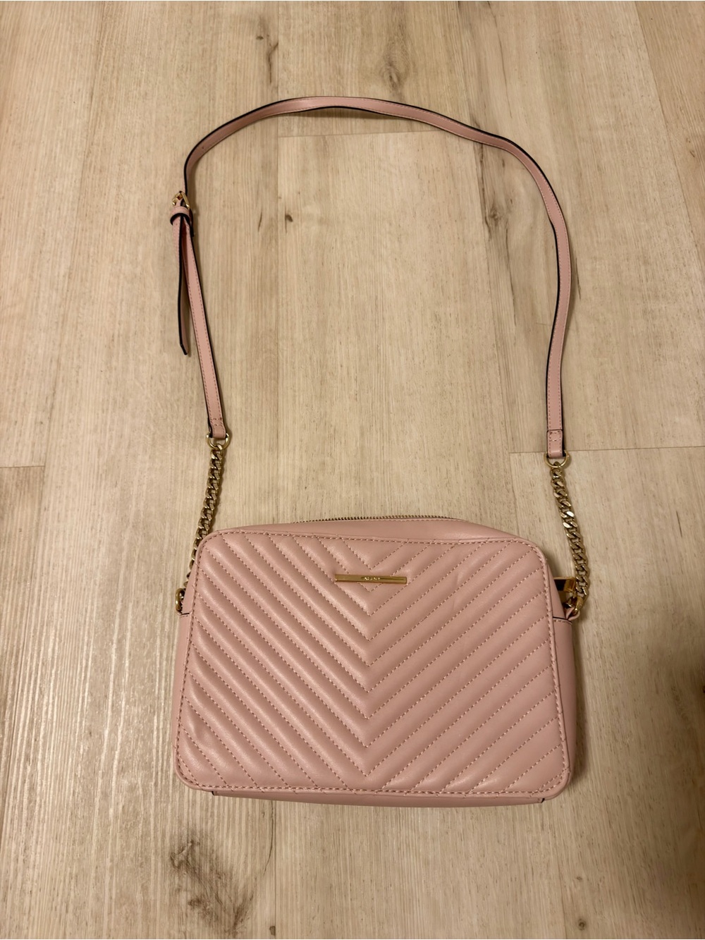 Aldo Pink Quilted Crossbody Bag